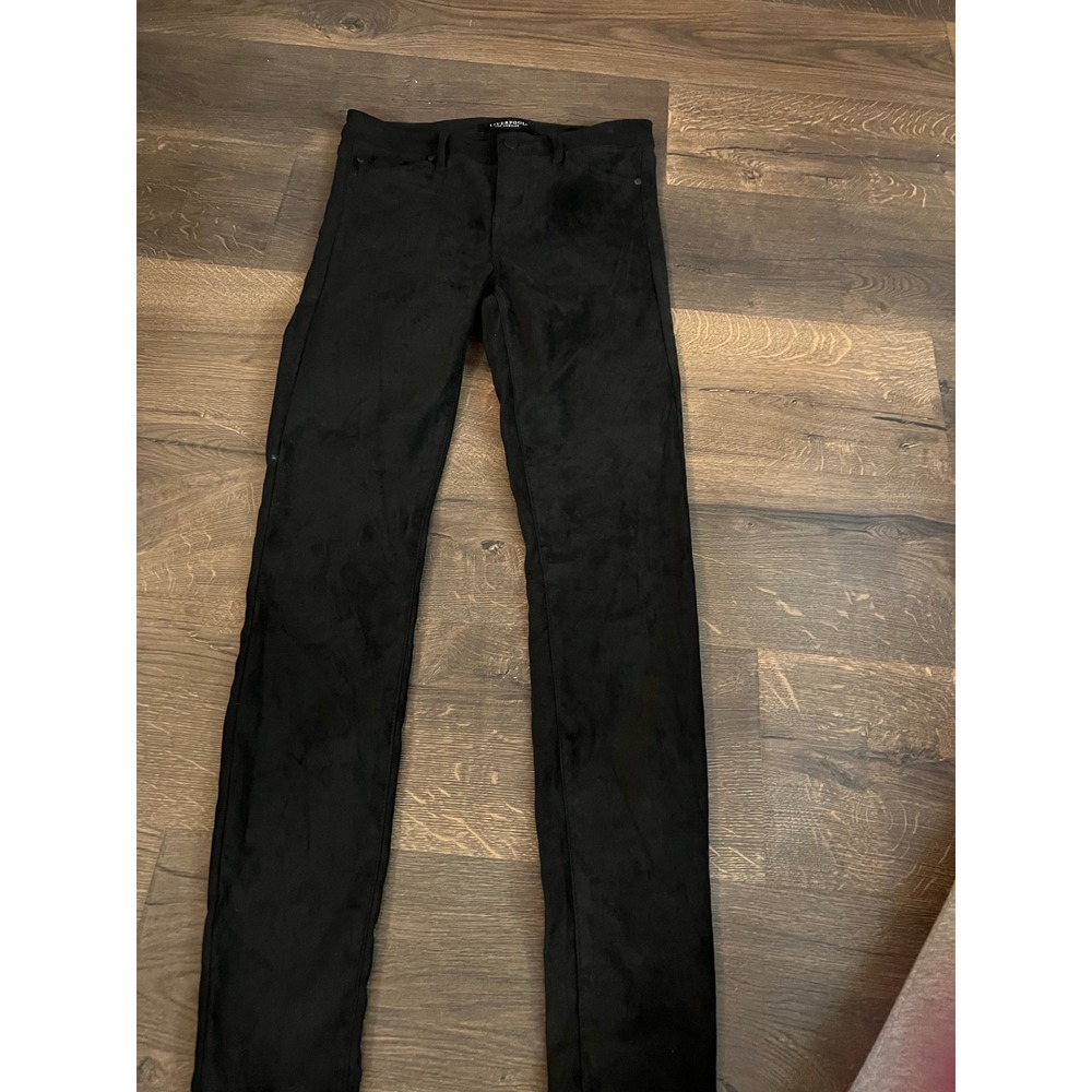 Liverpool Los Angeles Black Suede Feel‎ High Rise Skinny Pants Size 4/27